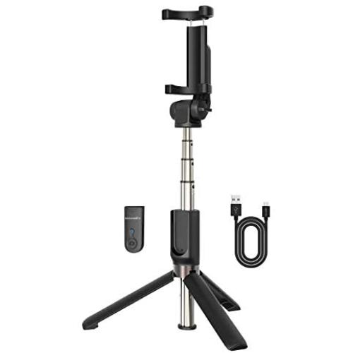 Selfie Stick Tripod, BlitzWolf Extendable Bluetooth Selfie Stick with Wireless Remote and Tripod Stand, Compatible for iPhone 11/11 Pro/XS/XR/X/8P/7P, Galaxy /S10/S9/S8 and More