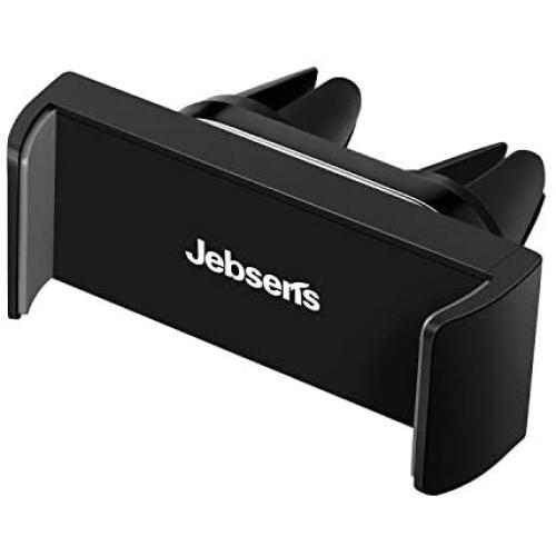 JEBSENS Car Phone Mount, CA06 Air Vent Phone Holder with Dual Clips, Compatible with iPhone Xs Max XR X SE 8 8P 7 7 Plus, Samsung Galaxy S8 Edge S9+ S10, Nexus (Black)