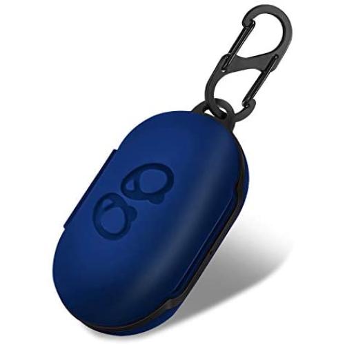 Protective Silicone Case Cover for Galaxy Buds/Galaxy Buds Plus with Carabiner Keychain, Samsung Galaxy Earbuds Accessory, Navy Blue (9 Color Options)