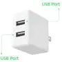 USB Wall Charger by TalkWorks | 12W/2.4A | Dual Port Universal Cell Phone Charger Adapter For Apple iPhone, iPad, Nintendo Switch, Android for Samsung Galaxy, Bluetooth Speaker, Tablet - White USB Wall Charger by TalkWorks | 12W/2.4A | Dual Port Universal Cell Phone Charger Adapter For Apple iPhone, iPad, Nintendo Switch, Android for Samsung Galaxy, Bluetooth Speaker, Tablet - White