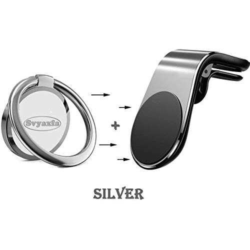 Phone Ring Holder Cell Phone Holder Universal Finger Ring Stand with Magnetic Car Phone Mount Holder for Car Air Vent Magnetic Mount car Phone Holder for iPhone11 Pro Xs Max XR X 8
