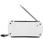 Flashlight Radio, Portable Solar Power Hand Crank AM/FM Radio Flashlight for Camping Traveling Climbing (White)