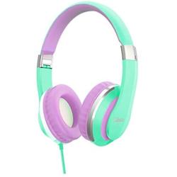 Elecder i41 Kids Headphones, Headphones for Kids Children Girls Boys Teens Foldable Adjustable On Ear Headphones with 3.5mm Jack for iPad Cellphones Computer MP3/4 Kindle Airplane School Green/Purple