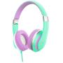 Elecder i41 Kids Headphones, Headphones for Kids Children Girls Boys Teens Foldable Adjustable On Ear Headphones with 3.5mm Jack for iPad Cellphones Computer MP3/4 Kindle Airplane School Green/Purple