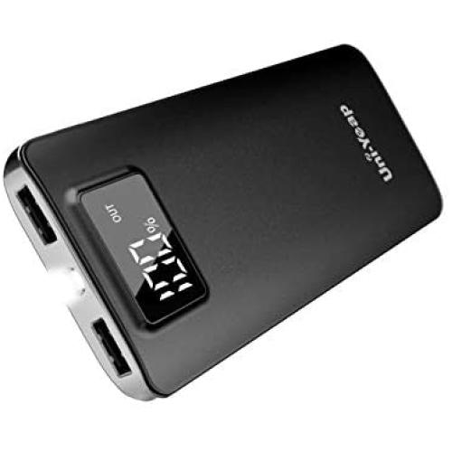 Uni-Yeap 11000mAh Battery Charger Power Bank with High Speed and Flashlight with LCD Screen Compatible for iPhone 11 Xs Xr X 8 7 6s 6 iPad Samsung Galaxy and All Smart Phone (Black)