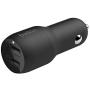 Belkin Dual USB Car Charger 24W (Boost Charge Dual Port Car Charger, 2-Port USB Car Charger) iPhone Car Charger, Android Car Charger (CCB001btBK)