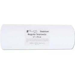 Threadart Tearaway Embroidery Stabilizer | 1.6 oz Medium Weight | 12" x 50 yd roll | For Machine Embroidery | Also Available Over 20 Additional Styles of Cutaway, Washaway, Tearaway, Sticky in Rolls and Precut Sheets