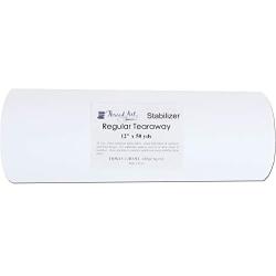 Threadart Tearaway Embroidery Stabilizer | 1.6 oz Medium Weight | 12" x 50 yd roll | For Machine Embroidery | Also Available Over 20 Additional Styles of Cutaway, Washaway, Tearaway, Sticky in Rolls and Precut Sheets