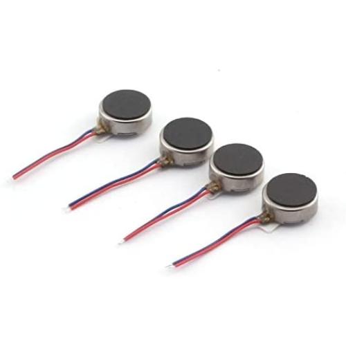 ZYAMY DC 3V 10 PCS 12000RPM Micro Flat Vibration Motor Two Wired Micro Mini Flat for Cell Phone Mobile Tools Coin Cell Adhesive Vibration Flat Button-Type 10mm x 2mm