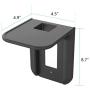 WALI Wall Shelf Standard Vertical Duplex Décor Outlet with Cable Channel Charging for Cell Phone, Dot 1st and 2nd 3rd Gen, Google Home, Speaker up to 10 lbs (OLS001-B), 1 Pack, Black