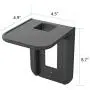 WALI Wall Shelf Standard Vertical Duplex Décor Outlet with Cable Channel Charging for Cell Phone, Dot 1st and 2nd 3rd Gen, Google Home, Speaker up to 10 lbs (OLS001-B), 1 Pack, Black