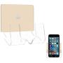 TXesign Adhesive Wall Phone Holder Mount for Smartphones iPhone External Battery Wall Holder Mount (Silky Beige & Transparent)