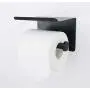 NUZAMAS Self Adhesive Toilet Paper Holder, Top Plate Phone Holder, Stainless Steel Wall Mount Drill Free, Black Toilet Roll Holder, Towel Hanger for Bathroom Kitchen Home NUZAMAS Self Adhesive Toilet Paper Holder, Top Plate Phone Holder, Stainless Steel Wall Mount Drill Free, Black Toilet Roll Holder, Towel Hanger for Bathroom Kitchen Home