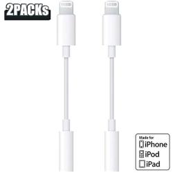 [Apple MFi Certified] iPhone 3.5 mm Headphone Jack Adapter, Lightning to 3.5mm Headphone Aux Audio Dongle Splitter Jack Adaptor Compatible for iPhone 11/11 Pro/XR/XS Max/X/8/7 Support All iOS System