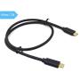 USB 3.1 Type C Male to Male Cable 1.96ft/60cm, Poyiccot Super Speed 10Gbps USB C to USB C Sync & Charging Cable for MacBook (Pro), Nintendo Switch (USB C M/M)