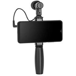 Smartphone Vlogging Kit, Phone Vlog Handle Grip with Phone Tripod Mount Handle Grip Aluminum Alloy for iPhone 11 Pro Max XS Samsung Google Camera Compatible for SmallRig Smartphone Cages - W1012