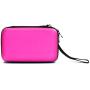 ADVcer 3DS Case, EVA Waterproof Hard Shield Protective Carrying Case with Detachable Hand Wrist Strap for Nintendo New 3DS XL, New 3DS, 3DS, 3DS XL, 3DS LL, DSi, Dsi XL, DS, DS Lite or 2DS XL, Fuchsia