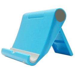 Lovise Cell Phone Stand Holder Mobile Phone Dock Compatible for Smartphone Holder for Desk Adjustable Foldable (blue)