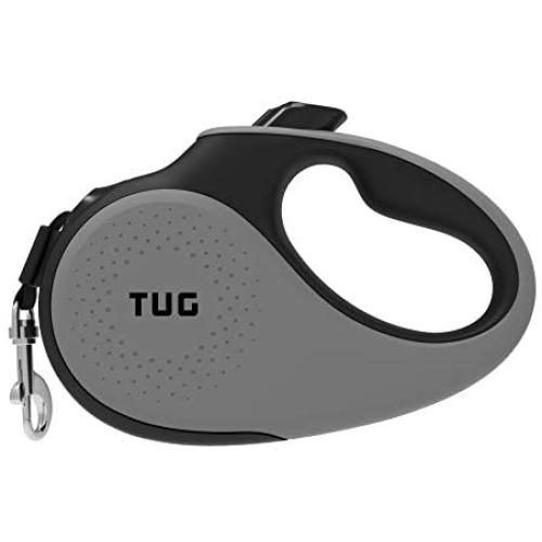 TUG 360° Tangle-Free, Heavy Duty Retractable Dog Leash with Anti-Slip Handle; 16 ft Strong Nylon Tape/Ribbon; One-Handed Brake, Pause, Lock