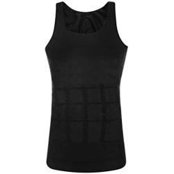 TOPTIE Men Slimming Body Shaper Compression Shirt Shapewear Sculpting Vest Muscle Tank