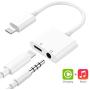 Headphone Jack Adapter Dongle for iPhone Xs/Xs Max/XR/ 8/8 Plus/X (10) /11/11 pro/7/7 Plus Adapter to 3.5mm Splitter Converter Compatible Charger and Listen to Music Aux Adapter Audio + Charge Adaptor