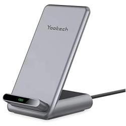 Yootech 7.5W/10W/15W Fast Wireless Charger,7.5W Wireless Charging Stand Compatible with iPhone SE 2020/11/11 Pro/11 Pro Max/XS,15W for LG V30/V35,10W for Galaxy S20/S10,Pixel 3/4XL(No AC Adapter)