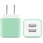 Power-7 USB Wall Charger, 2-Pack 2.1A Dual Port USB Plug Power Adapter Charging Block Charger Cube Compatible with iPhone 11/Xs/XR/X/8/7/6/Plus/5S, Samsung, LG, Moto, Android Phone (Green) Power-7 USB Wall Charger, 2-Pack 2.1A Dual Port USB Plug Power Adapter Charging Block Charger Cube Compatible with iPhone 11/Xs/XR/X/8/7/6/Plus/5S, Samsung, LG, Moto, Android Phone (Green)