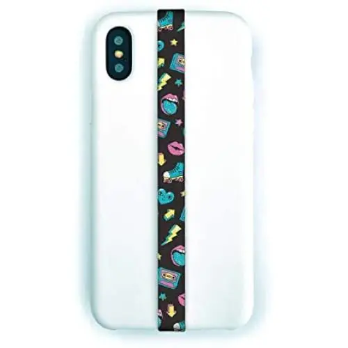 Phone Grip Finger Strap Accessory for Mobile Cell Phone, by Phone Loops (80s) Phone Grip Finger Strap Accessory for Mobile Cell Phone, by Phone Loops (80s)