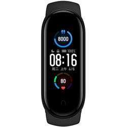 Xiaomi Mi Band 5 Smart Bracelet with 1.1-inch AMOLED True Color Display•Animated dial, 24-Hour Heart Rate Sleep REM Siesta Walk Swimming Monitor 5ATM Waterproof Miband 5 Standard Version (Black)
