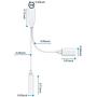 Headphones Adapter for iPhone Charger Dongle 3.5mm Jack AUX Audio Cable Adaptor Music & Charging for iPhone 7/8/XR/XS Max/11/SE Splitter Aux Adapter Earphone Converter Support iOS 12 or Higher