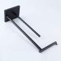 GERZ Bathroom Toilet Paper Holder Stand with Reserve, Modern Tissue Roll Holder SUS304 Stainless Steel Rustproof Freestanding, Matte Black