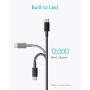 USB C Cable, Anker 2 Pack New Nylon USB C to USB C Cable (6ft 60W), PD Type C Charging Cable for MacBook Pro 2020, iPad Pro, Galaxy S20, Switch, Pixel, LG and Other USB C Charger