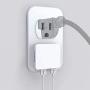 Nekmit Dual Port Ultra Thin Flat USB Wall Charger with Smart IC, White