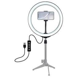 WILLOWLUCKY 10.2 inch 26cm USB 3 Modes LED Light Photography Studio LED Ring Lighting Kit Adjustable Light Photographic Video Fill Light (10.2 inch 26cm)