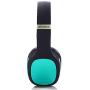 Wireless Headset with Mic,Foldable Bluetooth Headphone with 3.5mm Audio Jack for PC/iPhone/Android Smartphones Computers(Black+Blue)