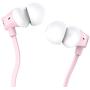 Earbuds, Vogek Tangle-Free Flat Cord Ergonomic in-Ear Headphones with Dynamic Crystal Clear Sound, Earphones with S/M/L Eartips Compatible with Samsung, Android Phone and More (Pink) Title
