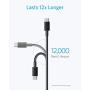 USB Type C Cable, Anker [2-Pack, 6 ft] Premium Nylon USB-A to USB-C Fast Charging Type C Cable, for Galaxy S10 / Note 8, LG V20 and Other USB C Charger