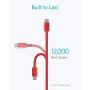 USB C Cable, Anker 2 Pack New Nylon USB C to USB C Cable (3.3ft 60W), PD Type C Charging Cable for MacBook Pro 2020, iPad Pro, Galaxy S20, Switch, Pixel, LG and Other USB C Charger Red