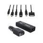 11-in-1 Car Charger and AC Adapter with USB Connection Port for iPhone 3G/DSi/DSLite/PSP/Mobile Phone/MP3/MP4 (Black)