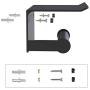 Vdomus Toilet Paper Holder, Rustproof Aluminum Wall Mounted Toilet Roll Holder with Shelf
