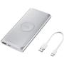 Samsung 2-in-1 Portable Fast Charge Wireless Charger and Battery Pack 10,000 mAh, Silver (US Version with Warranty)