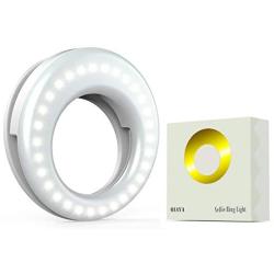 QIAYA Selfie Light Ring Lights LED Circle Light Cell Phone Laptop Camera Photography Video Lighting Clip On Rechargeable