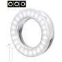 ELEGIANT Selfie Ring Light, Clip-on Selfie Light with 40 LED & 4 Light Modes Rechargeable Portable Circle Light for Phone Laptop iPad YouTube Vlogging TikTok Photography Video Makeup (White)