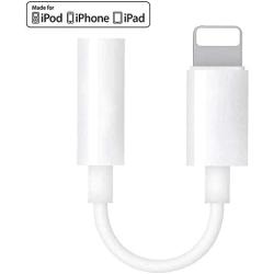 [Apple MFi Certified] Lightning to 3.5mm Headphone Jack Adapter, iPhone 3.5mm Earphone AUX Audio Stereo Connector Compatible for iPhone 11/11 Pro/XR/XS/X 8 7/iPad/iPod, Support Calling + Music Control