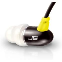 JLab Audio J6 High Fidelity Metal Ergonomic Earbuds Style Headphones, Guaranteed for Life - Sport Yellow/Black