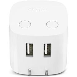 USB Wall Charger, Auto Shut Off Cell Phone Wall Charger with Foldable Plug 12W 2.4A BULL Ultra Compact Dual Port Travel Power Adapter for iPhone Xs/Max/XR/X/876/Plus, iPad,Samsung S4/S5 and More