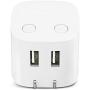 USB Wall Charger, Auto Shut Off Cell Phone Wall Charger with Foldable Plug 12W 2.4A BULL Ultra Compact Dual Port Travel Power Adapter for iPhone Xs/Max/XR/X/876/Plus, iPad,Samsung S4/S5 and More