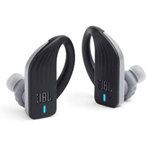 JBL ENDURANCE PEAK - True Wireless Earbuds, bluetooth sport headphones with microphone, Waterproof, up to 28 hours battery, charging case and quick charge, works with Android and Apple iOS (black)