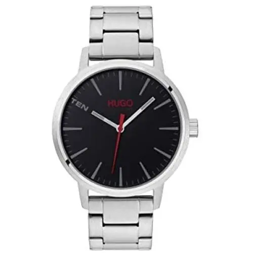 HUGO by Hugo Boss Mens #Stand Quartz Watch with Stainless Steel Strap, Silver, 20 (Model: 1530140) HUGO by Hugo Boss Mens #Stand Quartz Watch with Stainless Steel Strap, Silver, 20 (Model: 1530140)