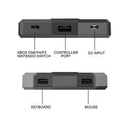 LLJEkieee Mobile Phone Video Game Controller Keyboard Mouse Converter for NS Switch/PS4 -Three USB interfaces, Supports wired keyboard, one - handed keyboard